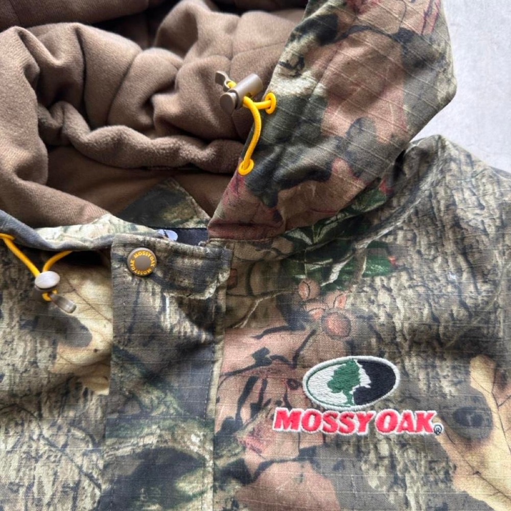 Mossy Oak Break-Up Infinity Camo Jacket Mens Medium Vintage Down Hunting Coat - Picture 3 of 6